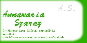 annamaria szaraz business card
